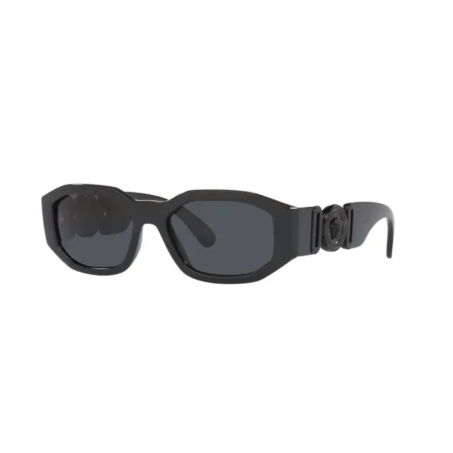 Versace VE4361 536087, lentes de sol de acetato, montura negro y lunas gris