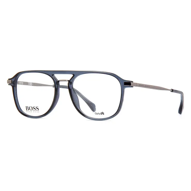 Hugo Boss 1092PJP, lentes oftálmicos de acetato, montura azul