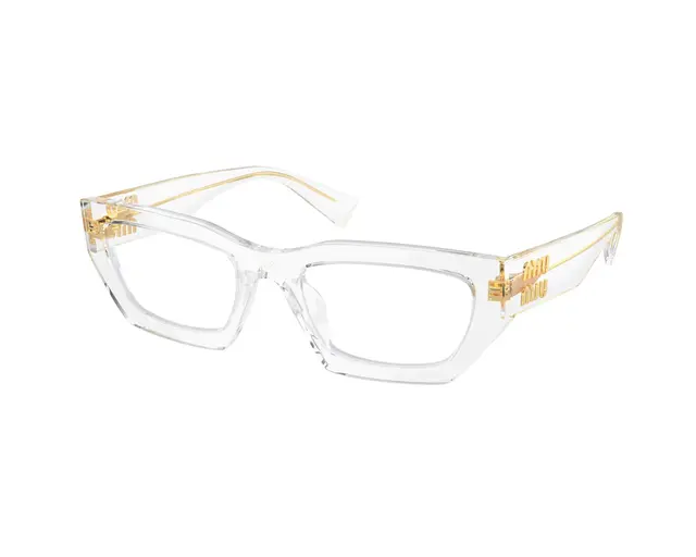 Miu Miu MU03XV 2AZ1O1, lentes oftálmicos de acetato, montura transparente