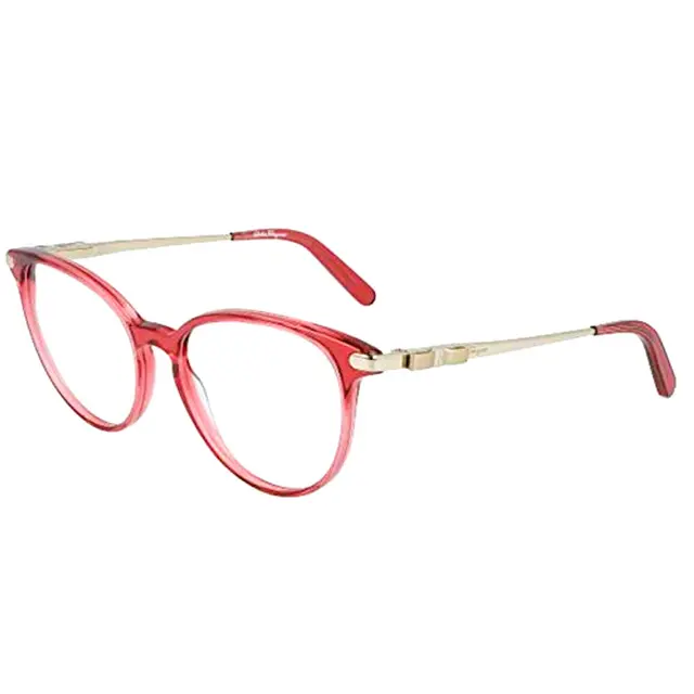 Salvatore Ferragamo SF2862/623, lentes oftálmicos de acetato, montura rojo