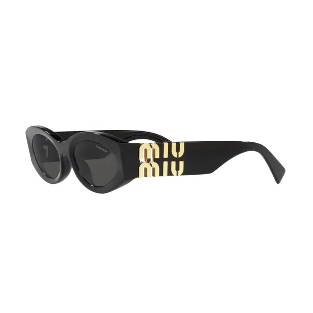 Miu Miu MU11WS 1AB5S0, lentes de sol de acetato, montura negro y lunas gris