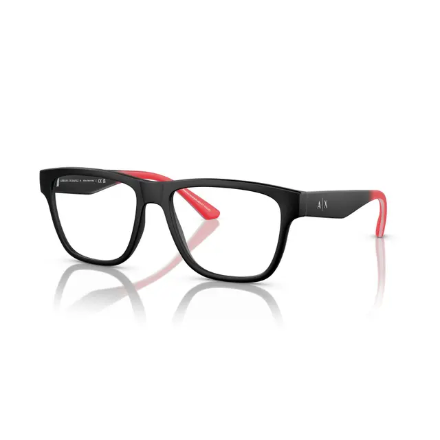 Armani Exchange AX3105 8078, lentes oftálmicos de acetato, montura negro