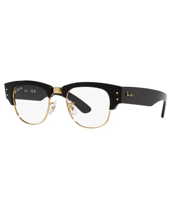 Ray-Ban Mega Clubmaster - RX0316V 2000, lentes oftálmicos de propionato y metal, montura negro