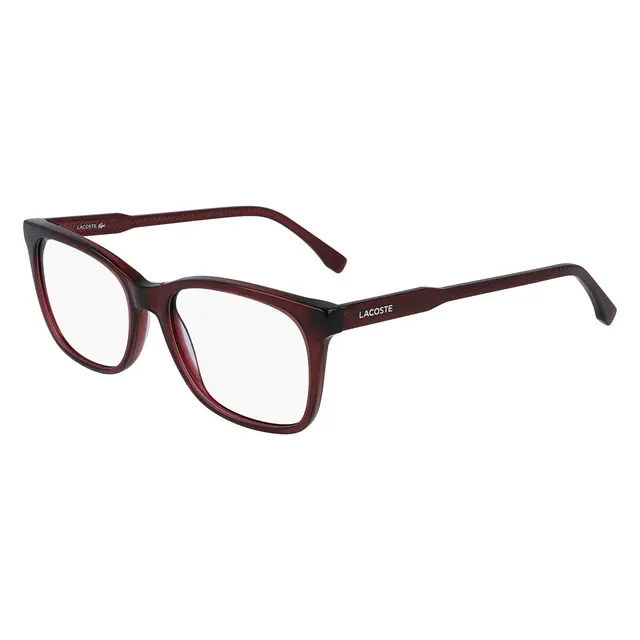 Lacoste L2870615, lentes oftálmicos de acetato, montura rojo