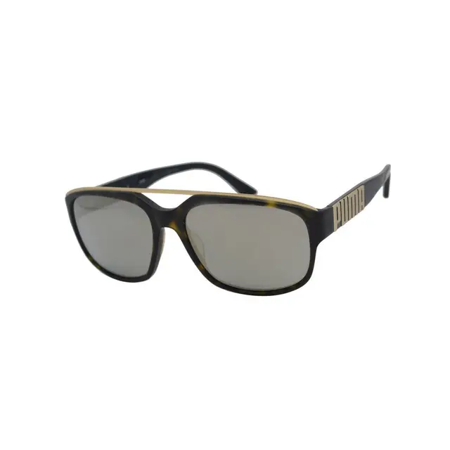 Puma PU0013S-002 IDOL, lentes de sol de acetato, montura marrón y lunas gris