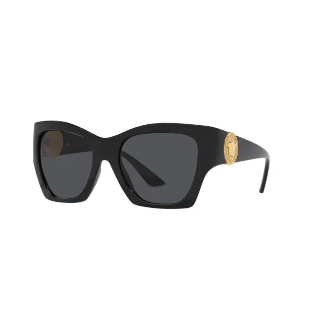 Versace VE4452 GB1/87, lentes de sol de acetato, montura negro y lunas gris