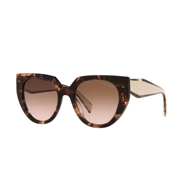 Prada PR14WS 01R0A6, lentes de sol de acetato, montura havana print y lunas marrón