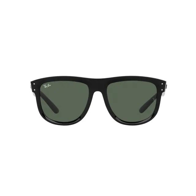 Ray-Ban Boyfriend Reverse - RBR0501S 6677VR, lentes de sol de acetato, montura negro y lunas verde