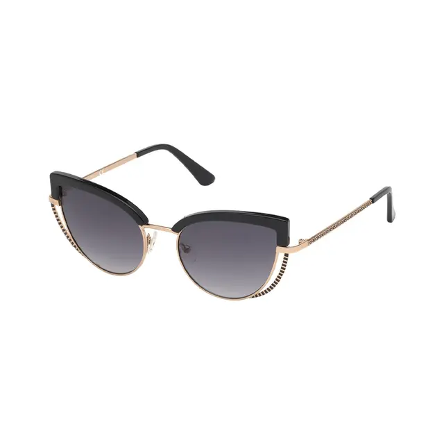 Guess GU7622-01B, lentes de sol de acetato y metal, montura dorado y lunas gris