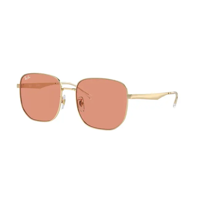 Ray-Ban Unisex - RB3713D 921374, lentes de sol de metal, montura dorado y lunas naranja