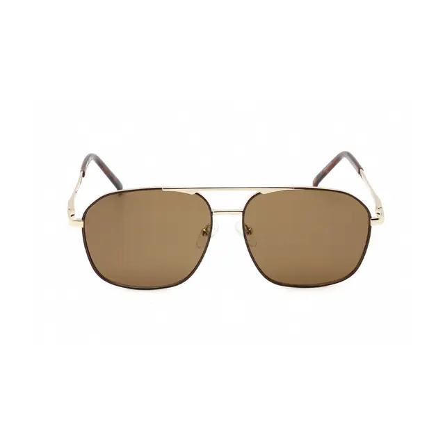 Kenneth Cole Reaction KC2948-32E, lentes de sol de metal, montura dorado y lunas marrón