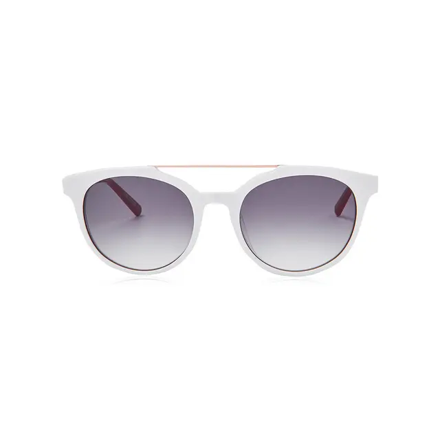 LoveMoschino ML588S04, lentes de sol de acetato, montura blanco y lunas gris