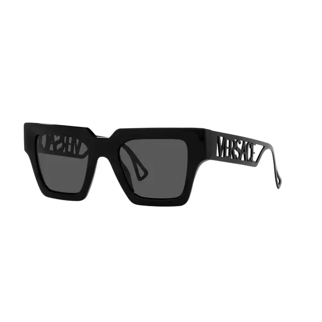 Versace VE4431 538087, lentes de sol de acetato, montura negro y lunas gris