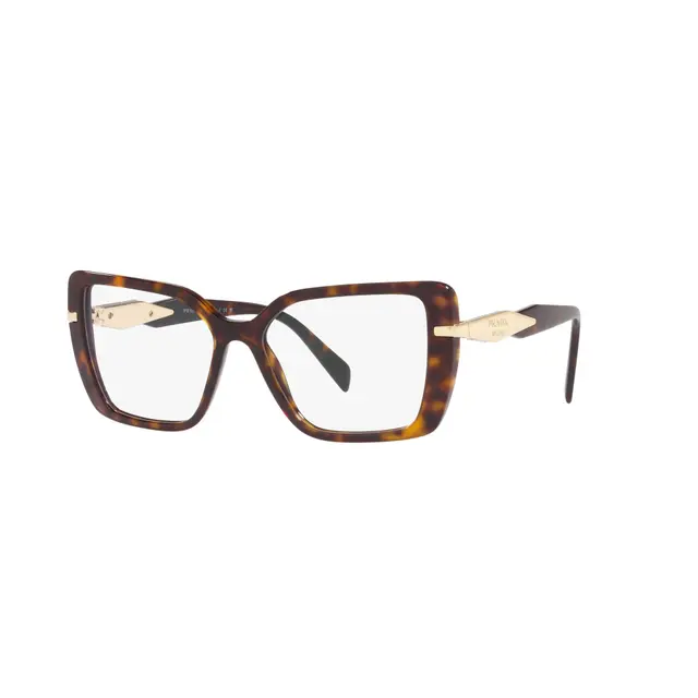 Prada PR03ZV 2AU1O1, lentes oftálmicos de acetato, montura havana print