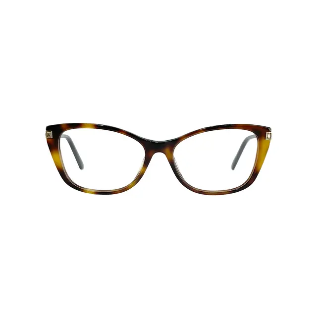 Swarovski SK5343, lentes oftálmicos de acetato, montura havana print