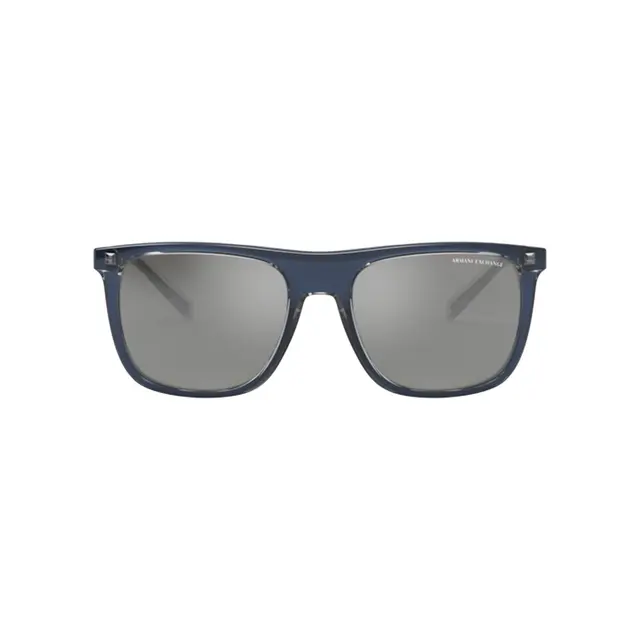 Armani Exchange AX4102S 83206G, lentes de sol de acetato, montura azul y lunas gris