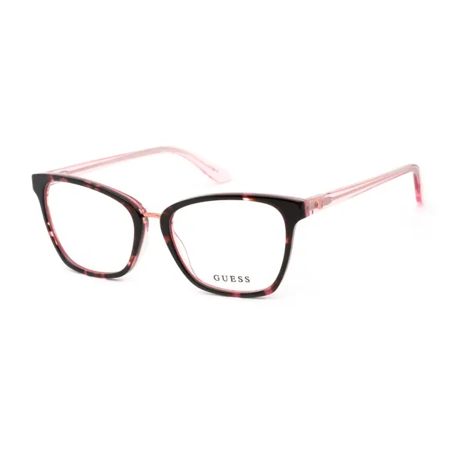 Guess GU2733 074, lentes oftálmicos de acetato, montura havana print