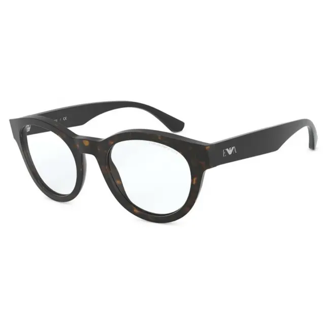 Emporio Armani EA4141 /50891W, lentes oftálmicos de acetato, montura havana print