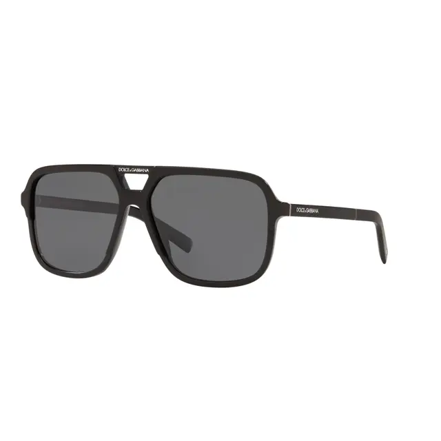 Dolce & Gabbana DG4354 193481, lentes de sol de acetato, montura negro y lunas gris