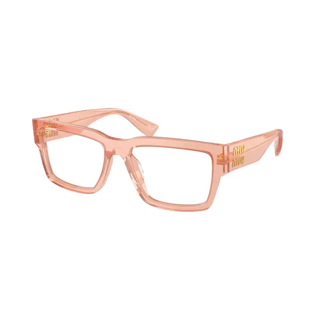 Miu Miu MU02XV 13T1O1, lentes oftálmicos de acetato, montura rosado
