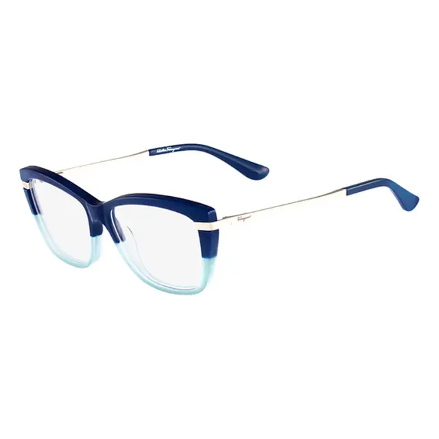 Salvatore Ferragamo SF2730 418, lentes oftálmicos de acetato, montura azul