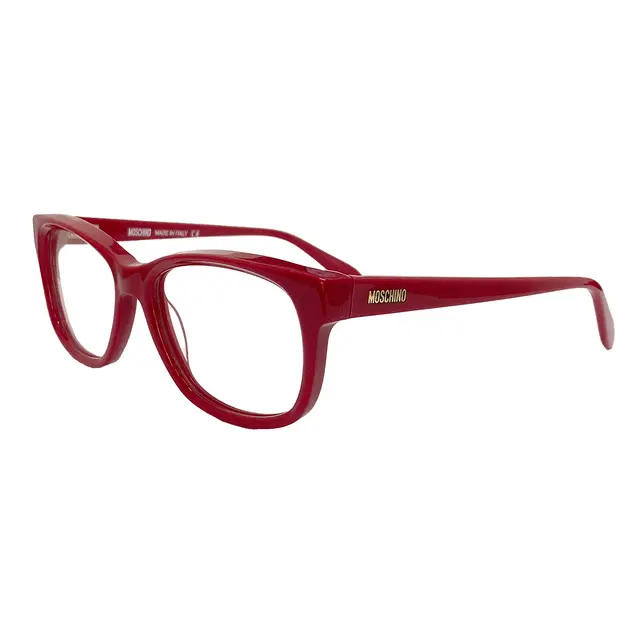 Moschino MO301V03, lentes oftálmicos de acetato, montura rojo
