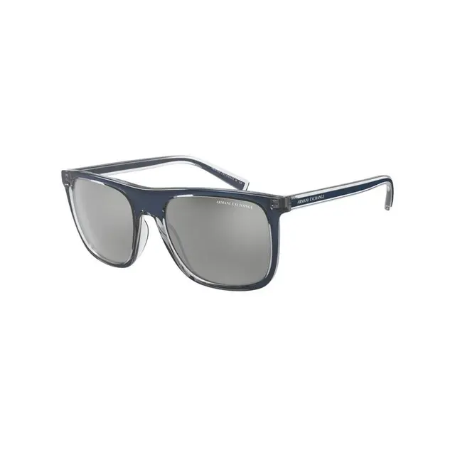 Armani Exchange AX4102S 83206G, lentes de sol de acetato, montura azul y lunas gris