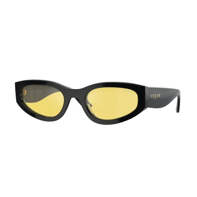 Vogue VO5585S W44/85, lentes de sol de acetato, montura negro y lunas amarillo
