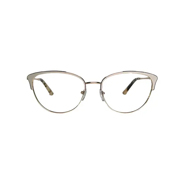 Tendence FE114 - Crema, lentes oftálmicos de metal, montura crema