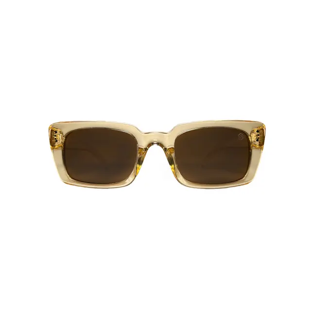 Tendence S261 - Miel, lentes de sol de acetato, montura marrón