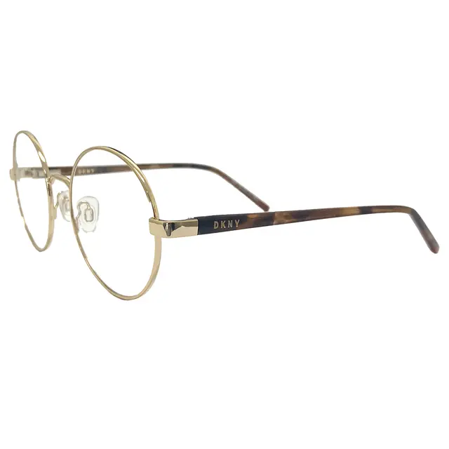 DKNY DK303/717, lentes oftálmicos de metal, montura dorado
