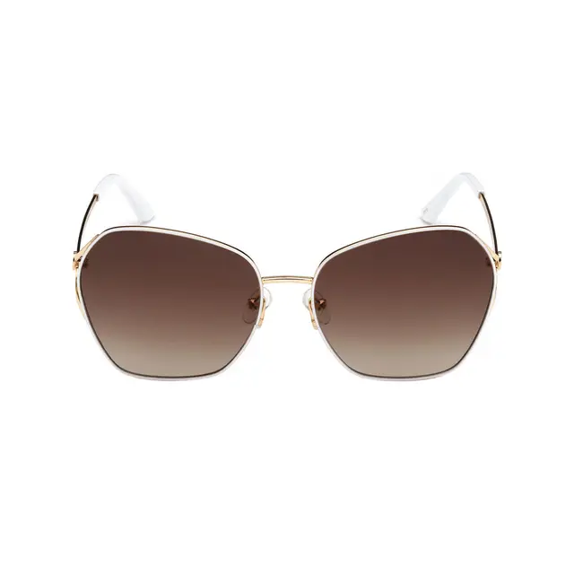 Guess GU7687-32F, lentes de sol de metal, montura dorado y lunas marrón