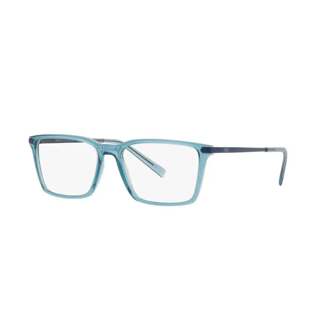 Armani Exchange AX3077 8237, lentes oftálmicos de acetato, montura azul
