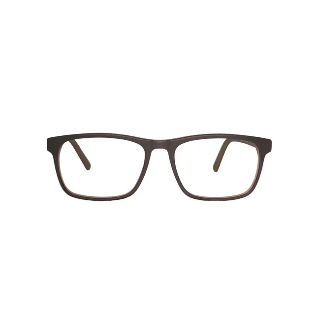 Tendence FE025 - Marrón, lentes oftálmicos de acetato, montura marrón
