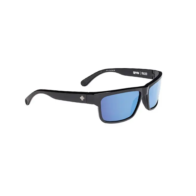 SPY Frazier 673176038439, lentes de sol de acetato, montura negro y lunas azul