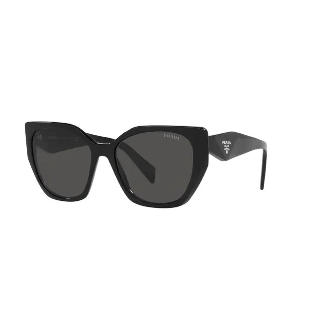 Prada PR19ZS 1AB5S0, lentes de sol de acetato, montura negro y lunas gris