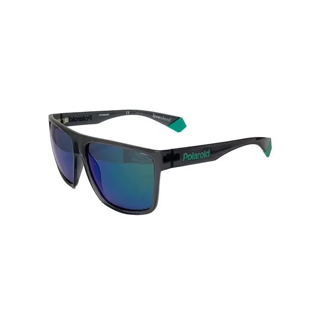 Polaroid PLD6076/S/LI ZLO5Z, lentes de sol de acetato, montura gris y lunas verde