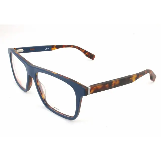 Hugo Boss BO0338, lentes oftálmicos de acetato, montura azul