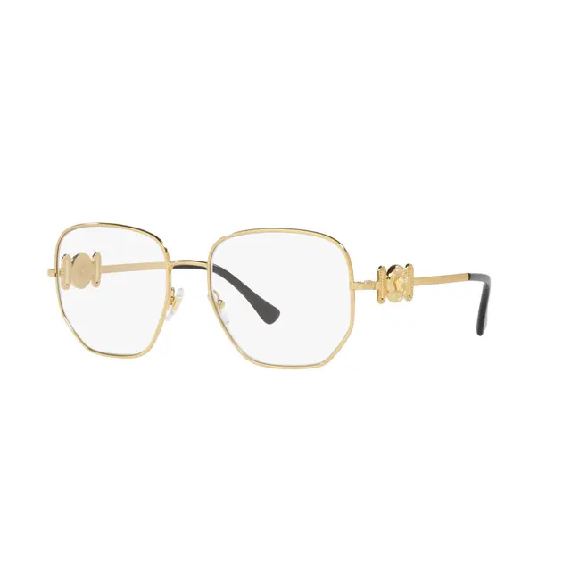 Versace VE1283 1002, lentes oftálmicos de metal, montura dorado