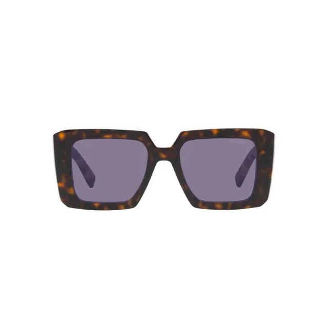 Prada PR23YS 2AU05Q, lentes de sol de acetato, montura havana print y lunas violeta