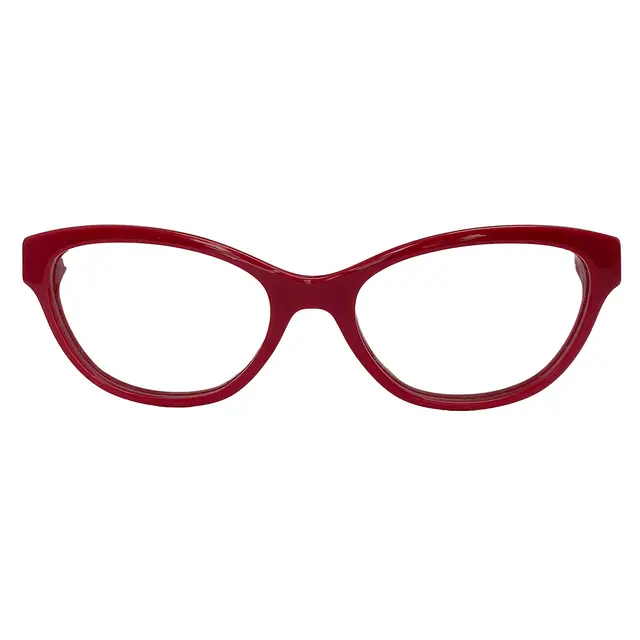 Moschino MO300V04, lentes oftálmicos de acetato, montura rojo