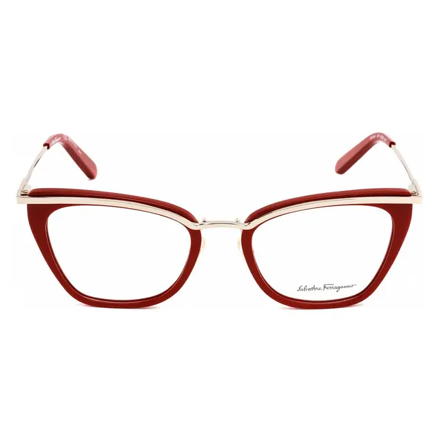 Salvatore Ferragamo SF2205/639, lentes oftálmicos de acetato, montura rojo