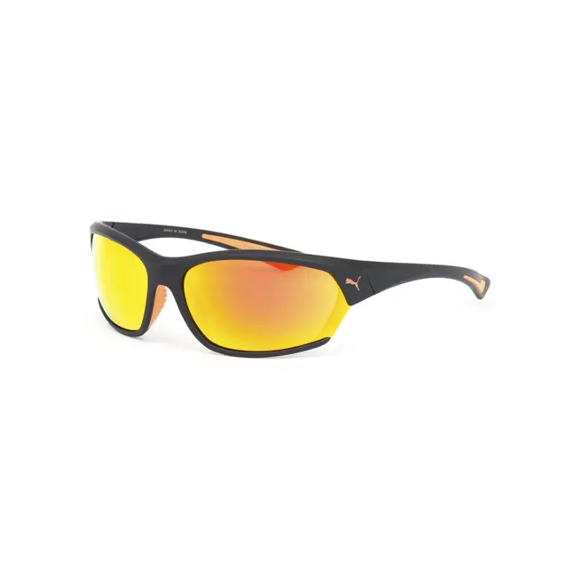 Puma PE0001S-003, lentes de sol de acetato, montura marrón y lunas amarillo