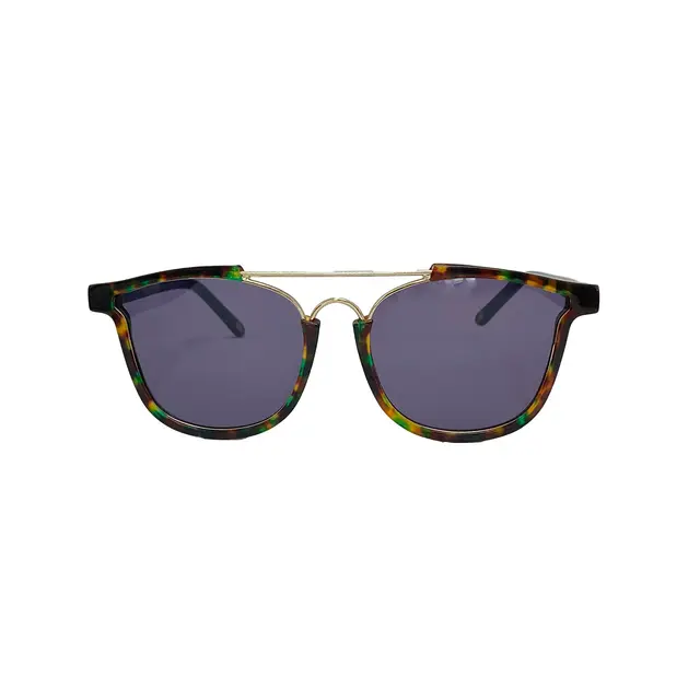 IT Sabrina Sato A139, lentes de sol de acetato, montura marrón y lunas gris