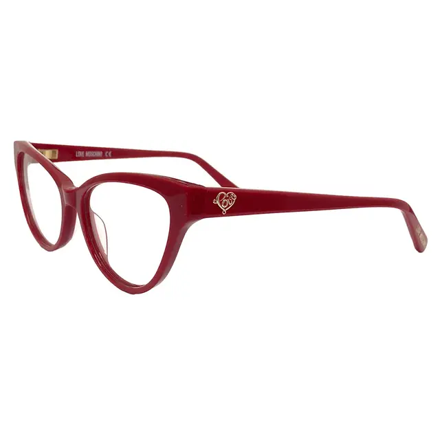 LoveMoschino ML118V03, lentes oftálmicos de acetato, montura rojo