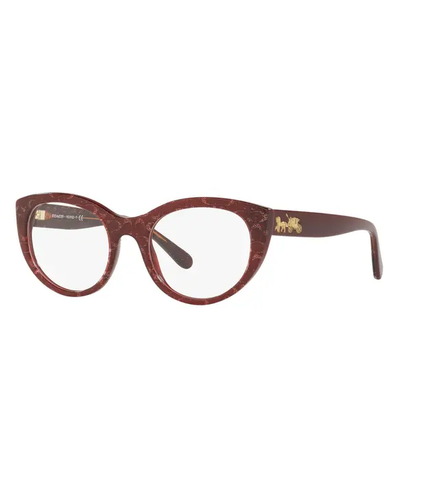 Coach HC6132 5545, lentes oftálmicos de acetato, montura borgoña