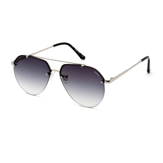 Kenneth Cole Reaction KC2940-10B, lentes de sol de metal, montura plateado y lunas gris