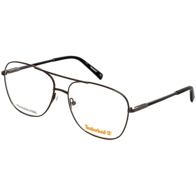 Timberland TB1671 008, lentes oftálmicos de metal, montura gris