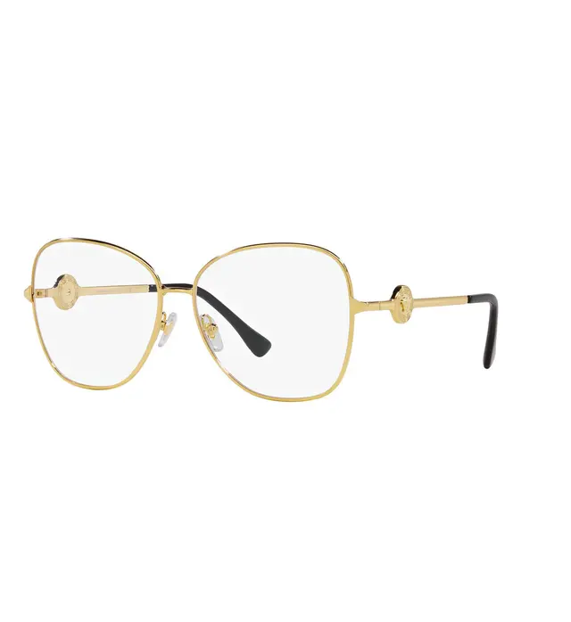 Versace VE1289 1002, lentes oftálmicos de metal, montura dorado