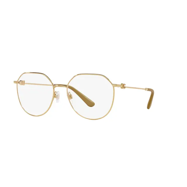 Dolce & Gabbana DG1348 02, lentes oftálmicos de metal, montura dorado